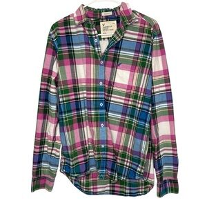 American Eagle Outfitters Men's Plaid Vintage Fit Button Front Top Size Medium